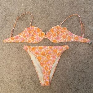 triangl rhian bikini in neon pop